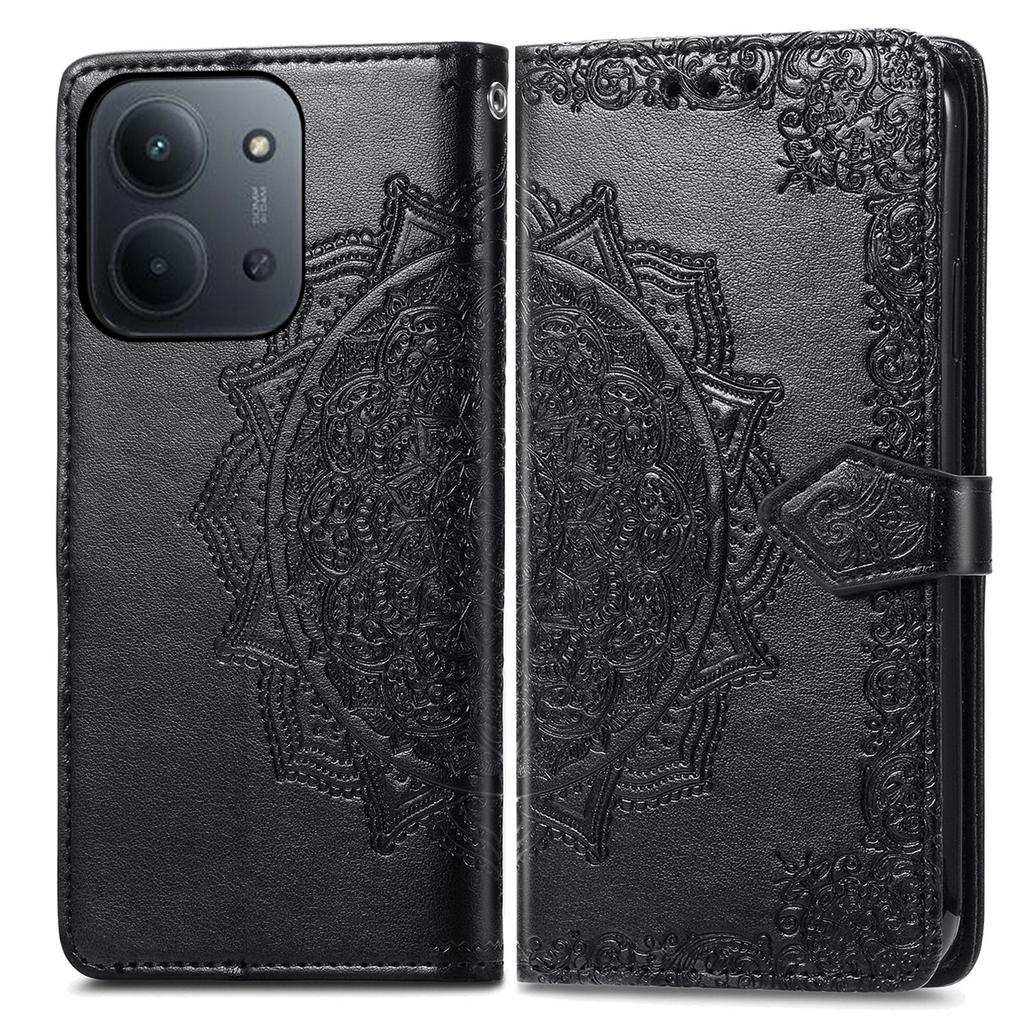 Wallet Case For Xiaomi Poco C85 4G (173mm) / Redmi 15C 4G (EU) (173mm) / 15C 5G (EU) (173mm) Mandala Flower Leather Phone Cover Stand