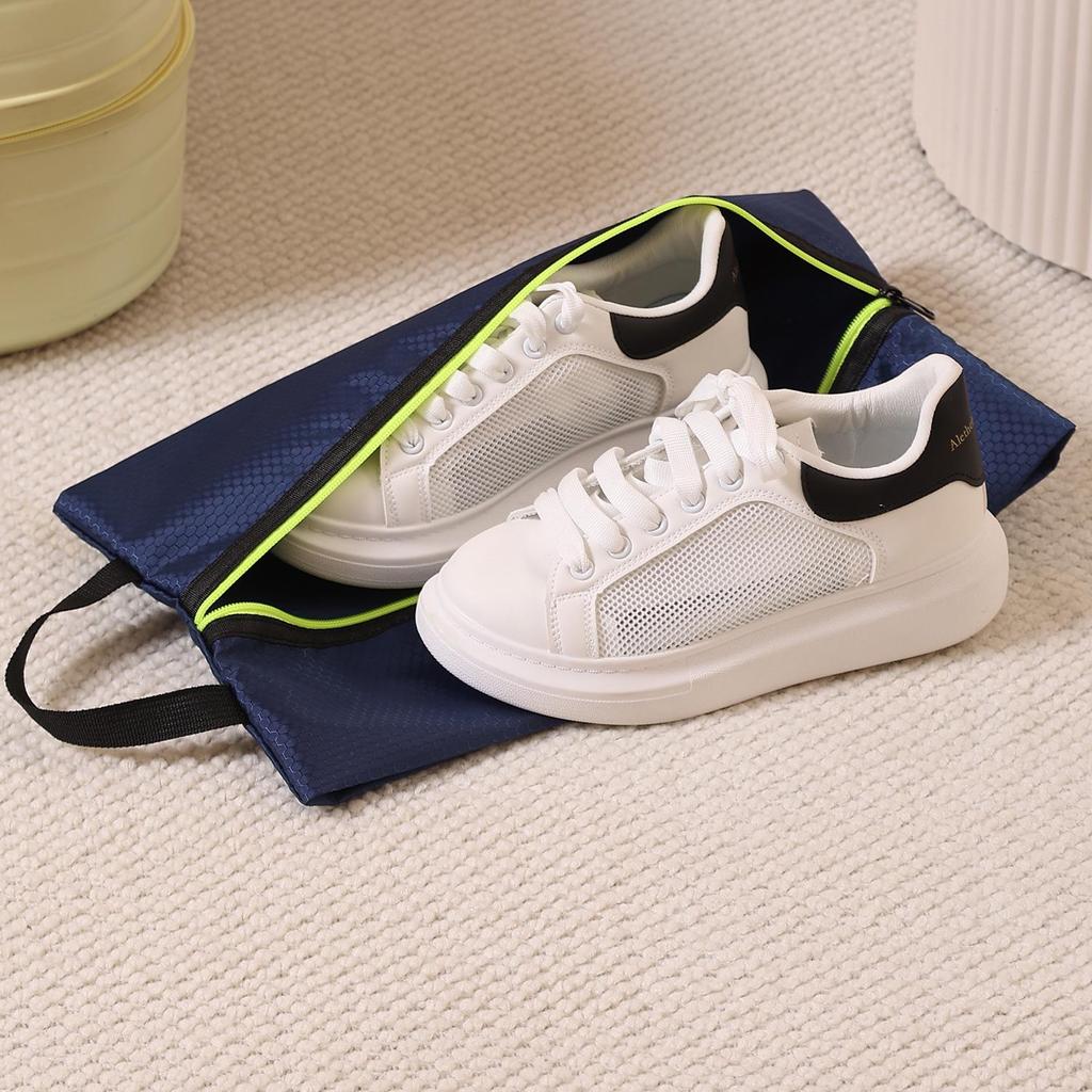 Waterproof Oxford Cloth Travel Shoe Bag with Drawstring - Portable Sneaker Storage Cover