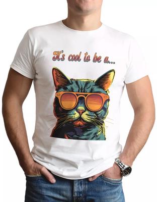 100% Baumwolle TOPS UNISEX T-SHIRTS HERREN DAMEN Cool for Cats T-Shirt Geschenk Squeeze New Wave Punk Hipster 70er Junction up the