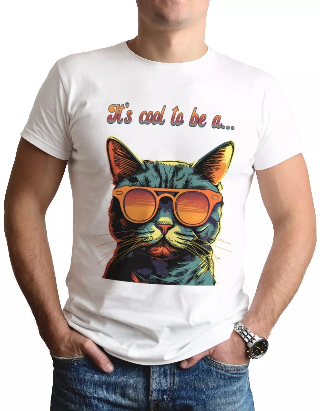 

100% cotton TOPS UNISEX TEES MENS WOMENS Cool for Cats T-Shirt Gift Squeeze New Wave Punk Hipster 70s Junction up the 4XL белый