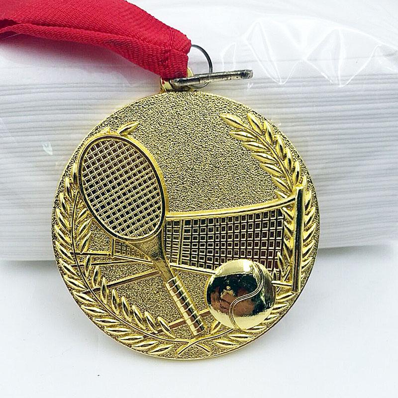 

Customization Metal Tennis Baked Paint Medal Sports Meeting Children s School Souvenirs Award Hanging Around the Neck Decor, 5Pc