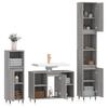 3 Piece Bathroom Furniture Set Gray Sonoma Particleboard