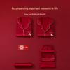 2026 Year of the Horse: Red Zodiac Pajamas Set for Newlywed Couples