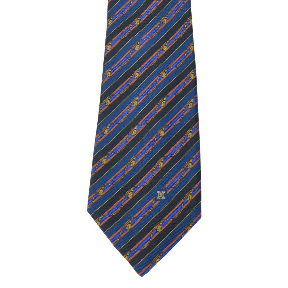 Gebrauchte CELINE Krawatte Regimentskrawatte Marine System mehrfarbig Anzug