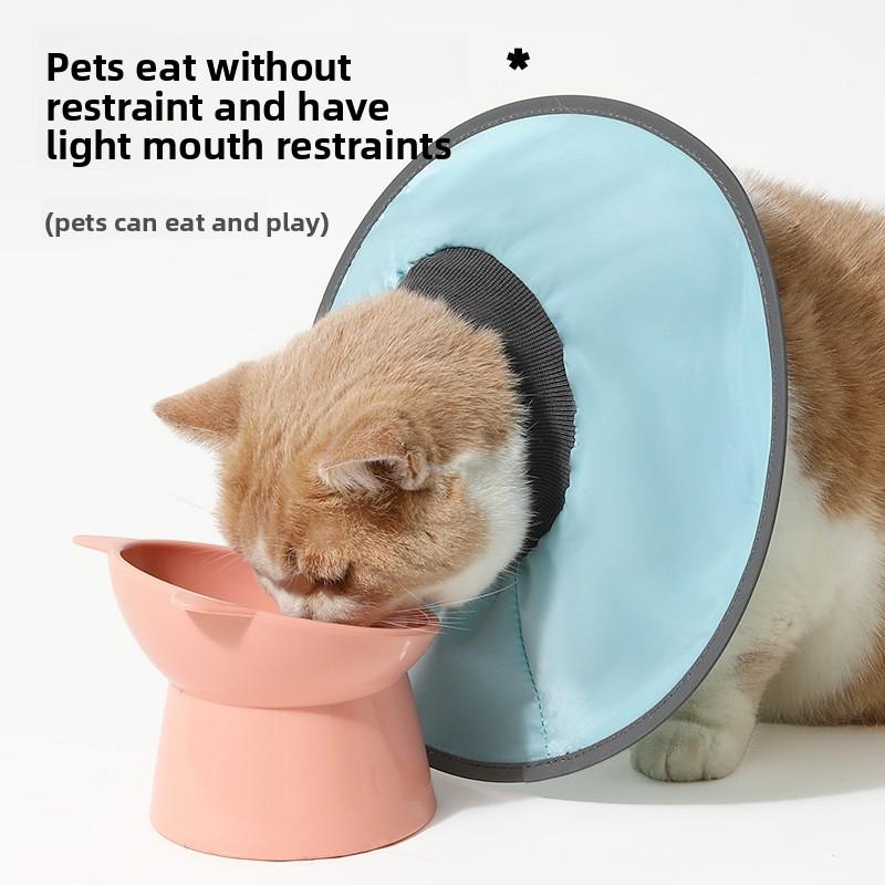 Verstellbare wasserdichte Schmutzkopfbedeckung für Katzen, Kratzfester Kragen, Schal, Katzenhalsband, Runder Schutz, Langlebig