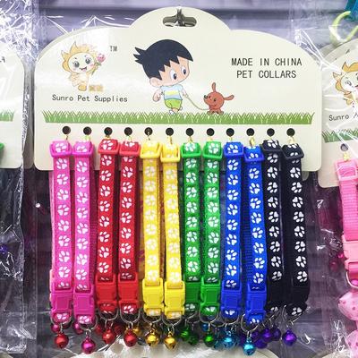 12 stuks Set Verstelbare Hondenhalsbanden Huisdier Kat Puppy Gesp Nylon Halsband met Bel