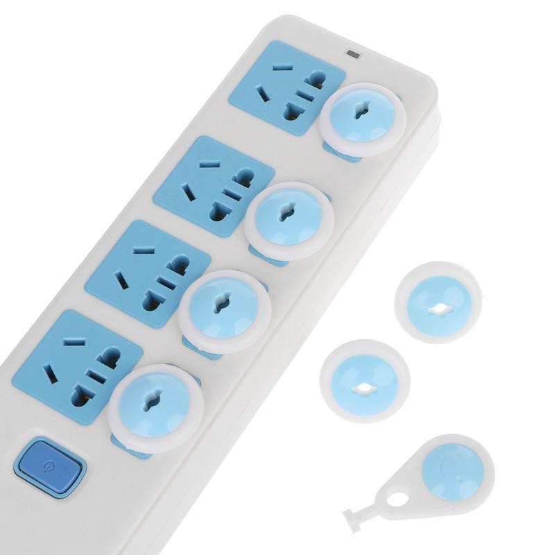 Electric Socket Baby Kid Security Plastic Plug Lock Cover+1Pc Pull Key