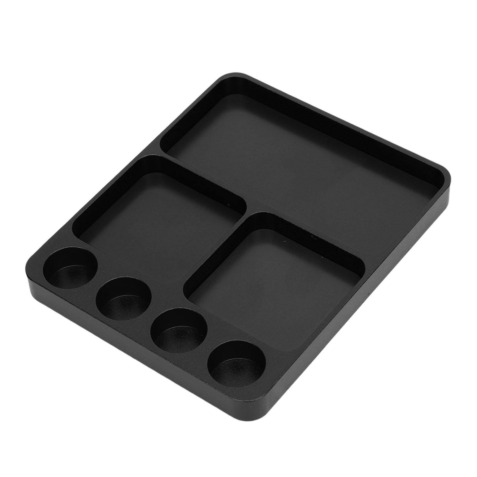 

Metal RC Screw Tray Aluminium Alloy Screws Holder Plate RC Fixing Tools Organizer for 1 10 RC Model Toy Repair Black чорний