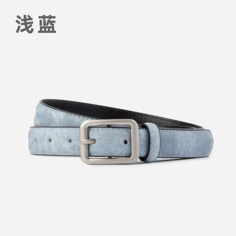 Leather Women'S Belt Cowhide With Jeans Casual Pants Women'S Belt