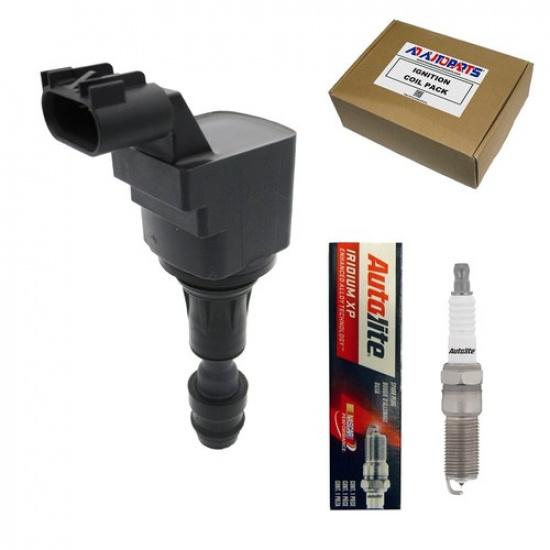 New  Ignition Coil (1) + (1) Autolite Spark Plug For 2006-16 Buick Saturn