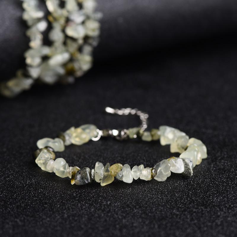 Natural Crystal Bracelet, Adjustable Original Stone and Gravel Bracelet, Irregular Gravel Bracelet, Fresh Style, Fashionable Casual Bracelet, Jewelry