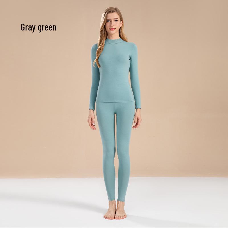 Damen Herbst & Winter Reines Baumwoll-Mittelhoher Kragen Thermoset: 2025 Neuer Stil Basisschicht