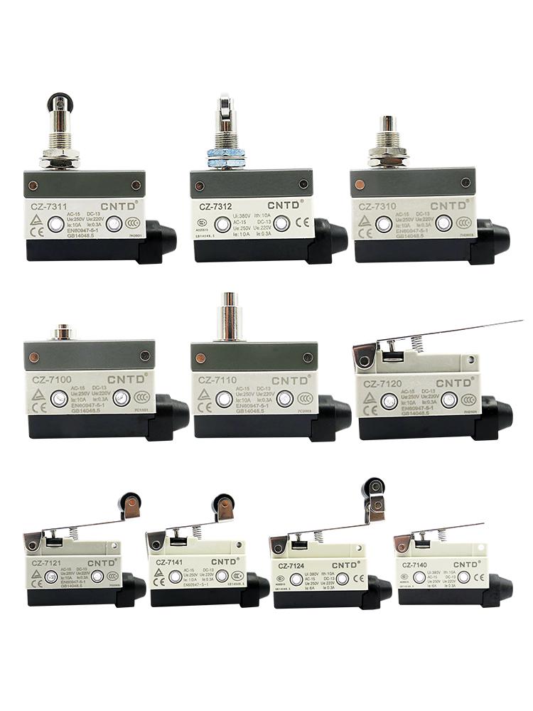 CNTD CZ Limit TZ Micro Switches: Models CZ-7310, 7311, 7121, 7120, 7141, 7144.