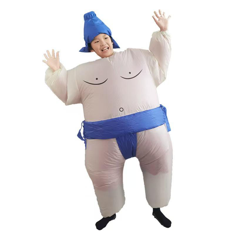 Multicolor Sumo Inflatable Costume for Parent-Child Stage Performance