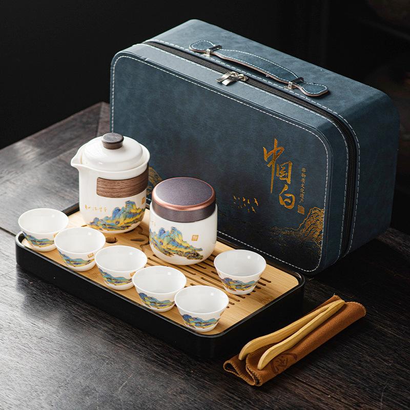 High-end Tea Set, Rough Pottery Pot Travel Outdoor Kung Fu Tea Set