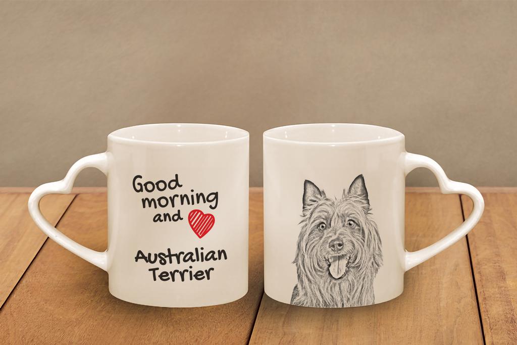 Australian Terrier, Aussie - Cup with a Dog, Adorable Cup with a Heart-shaped Handle, Universal Gift from the Art-Dog Brand