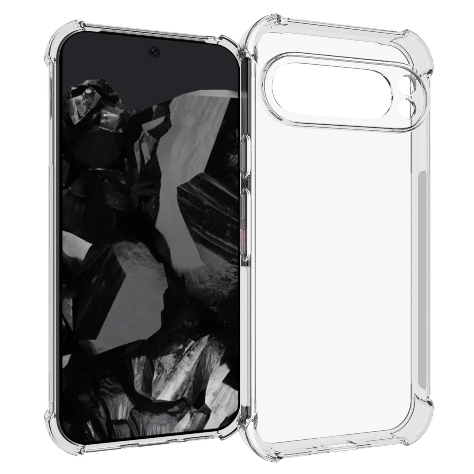 

IDEWEI For Google Pixel 9 Pro XL Clear Case Four Corners Airbag Soft TPU Shockproof Phone Cover A