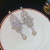European & American Style Silver Needle Full Rhinestone Irregular Drop Earrings - Exquisite Luxury Design, Niche Fashion Versatile Earrings