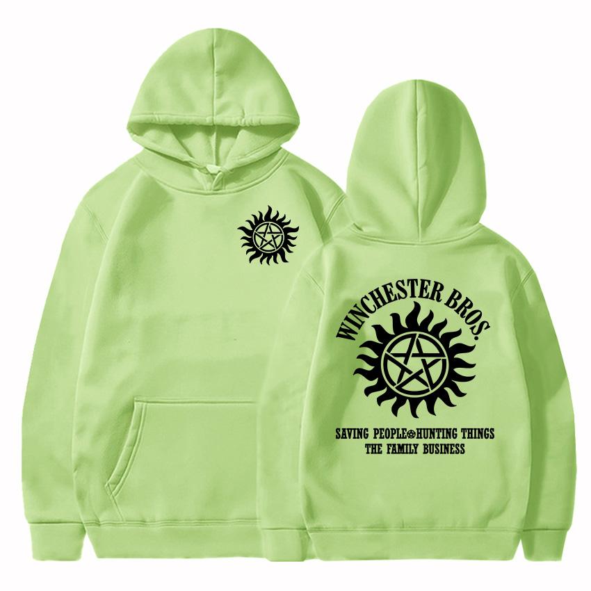 

Толстовки Supernaturall Winchester Bros Зимові світшоти з довгим рукавом і капюшоном Moletom Masculino Повсякденні чоловічі м які пуловери з кишенями S