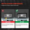 For Abarth 595 695 Fiat 500 2007-     2024 Compatible Carbon Fiber Car Reading Lamp Sticker Trim