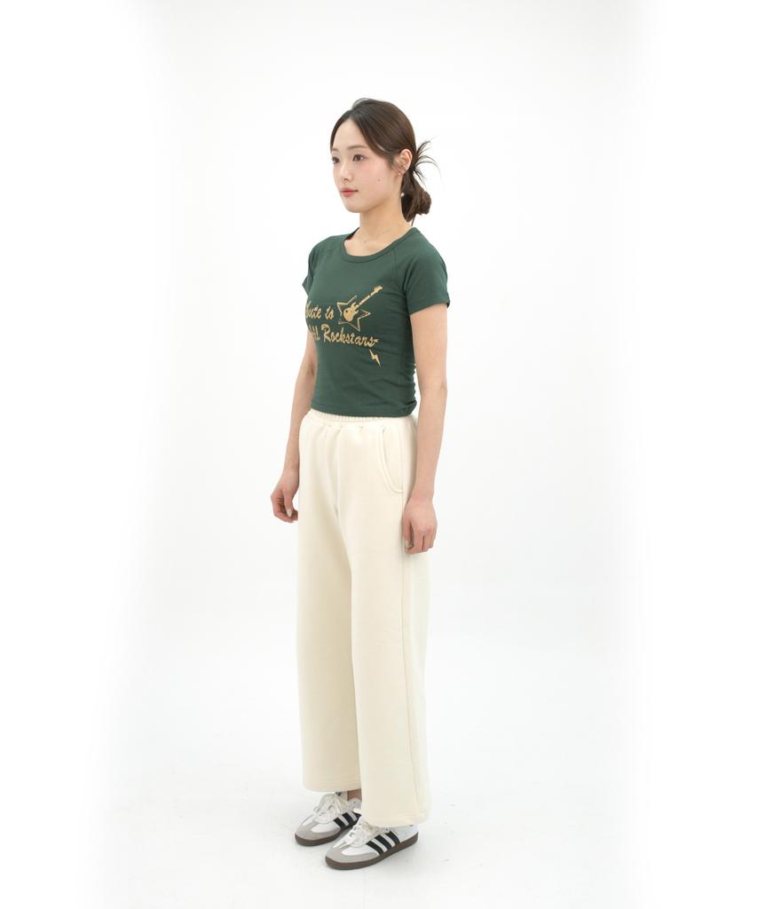 Hipihauseu Brushed Straight Sweatpants Ivory