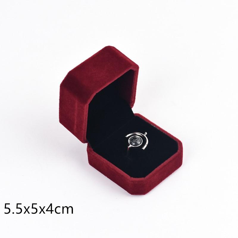 

1Pc Red Velvet Box Jewelry Display Ring Box Pendant Necklace Gift Box Organizer Wedding Ring Storage Box Necklace Bracelet Box