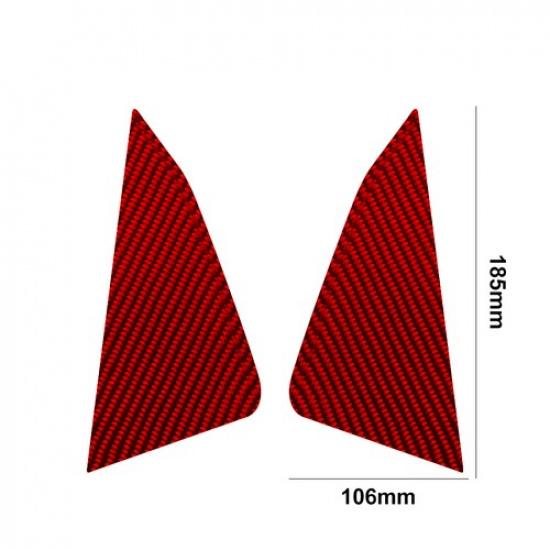 2Pcs Red Carbon Fiber Interior Floor Console Side Cover Trim For Ford Explorer