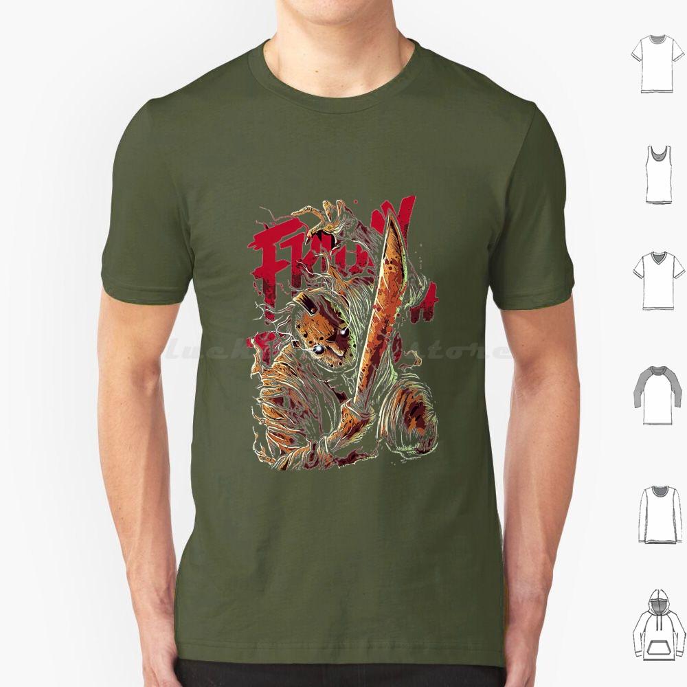 T Shirt 6xl Cotton Cool Tee Horror Jason Voorhees Jason Slasher Halloween Movie Voorhees Scary 80s Friday Hockey Crystal Lake S