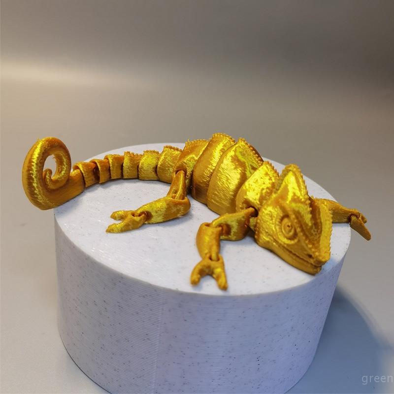 3D imprimate cameleon articulație mobilă luminos cameleon figurină model pește rezervor peisaj creativ animal ornament decor copil cadou