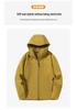 Unisex Waterproof Soft Shell Trekking Jacket with Fleece Lining and Hood for Outdoor Sports