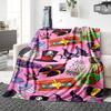 Fantasy Halloween Icons Flannel blanket, soft and warm, suitable for beds and sofas, all seasons, portable travel blanket. 0730153