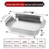 201 Stainless Steel Grilled Fish, Steaming, Baking, and Barbecue Pan for Portable Stoves and Induction Cookers