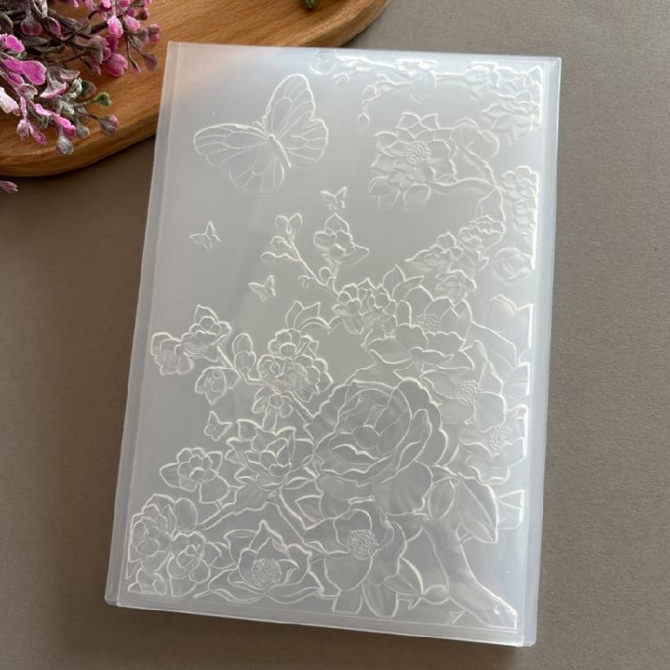 Prägeordner 11x16cm Schmetterling Blume Textur Prägeschablone für Papierbasteln Kartenbasteln Scrapbooking und Geschenkverpackung