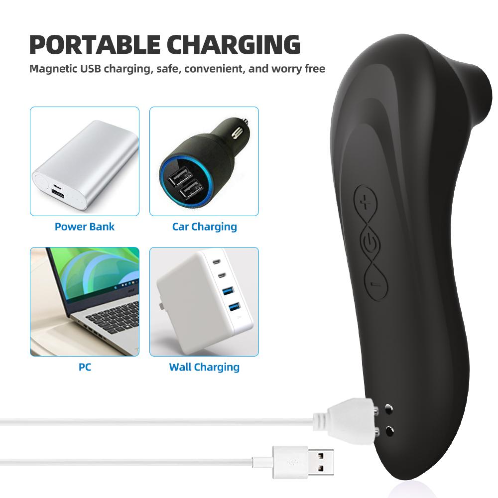 Clitoral Sucking Vibrator Waterproof Soft Powerful Vacuum Nipple Clit Multi-Speed Modes Private Relaxation Travel Portable Adult Intimate Sex Toy