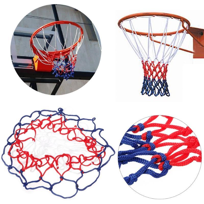Durable Basketball Net Backboard Nylon Sport Red White Blue Mesh Goal Hoop Net
