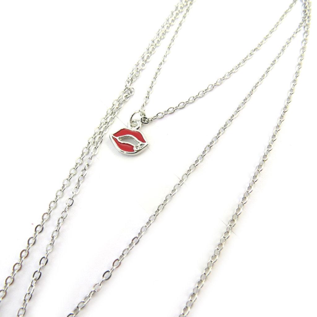 Les Trésors De Lily [N5062] - Silver Pink 'Scarlett' Long Necklace