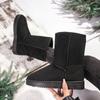 Thick-soled snow boots fur integrated medium boots 2025 winter velvet short boots one pedal non-slip warm cotton shoes