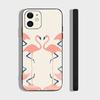 Flamingo Phone Case For IPhone 17 Air 16 15 14 13 Pro Max 11 12 Black Silicone Cover