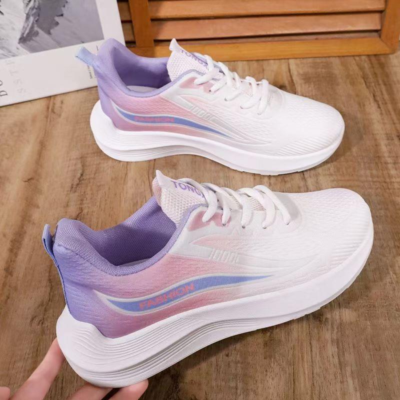 Damen Air-Cushion Rebound Laufschuhe Sommer Mode Atmungsaktiv Rutschfest Sport Trainingsschuhe Outdoor Weiche Tennis Sneaker