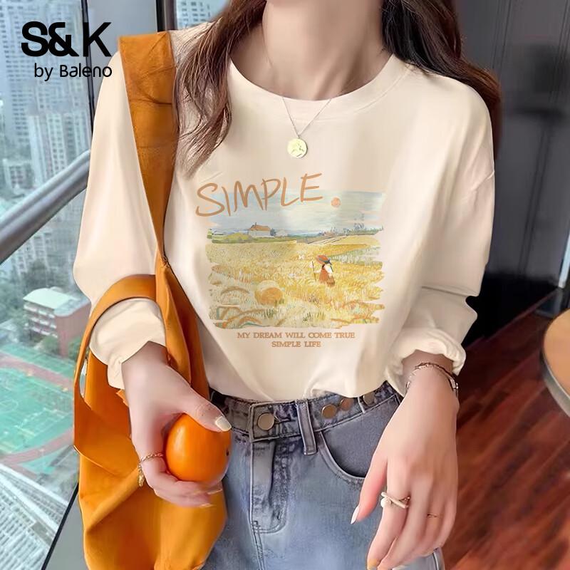 

Baleno Women s S&K Pure Cotton Long Sleeve T-Shirt S