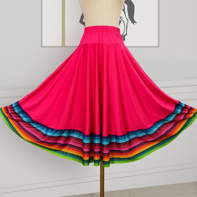 2025 Nadměrná velikost Mini sukně proti odhalení pro Square Dance - 6 metrů, Barevná móda
