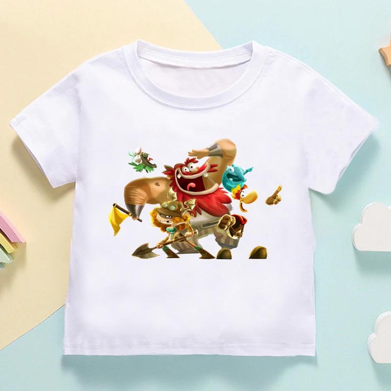 Rayman Legends Adventures Game Print Cartoon Kids T shirt Girls Summer Tops Baby Boys Clothes Children Short Sleeve