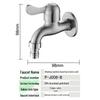 Wall-Mounted Stainless Steel Single Cold Basin Faucet