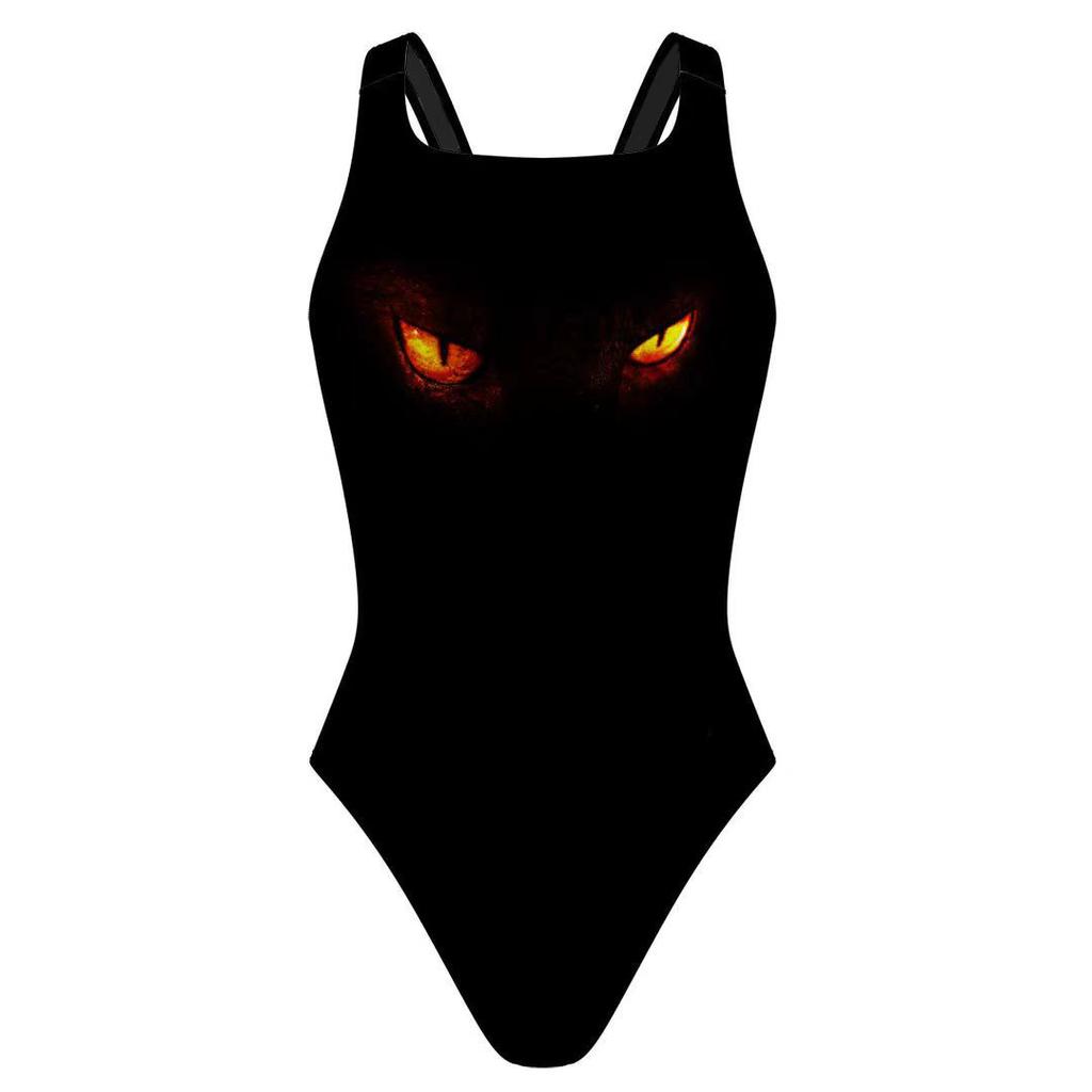 New one-piece bikini digital printing swimsuit tight racing swimsuit women