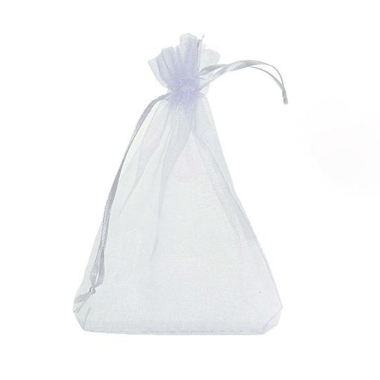 

50 шт. белая сетчатая сумка из органзы, упаковка для ювелирных изделий, свадебный подарок, мешочек на шнурке