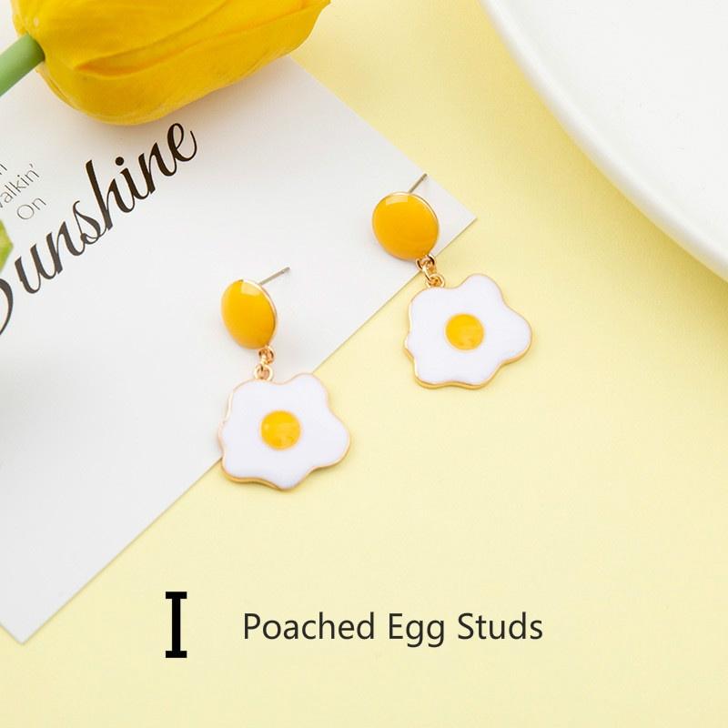 Yellow Lemon Fresh Earrings Female Summer New Joker Earrings Sweet Temperament Earrings
