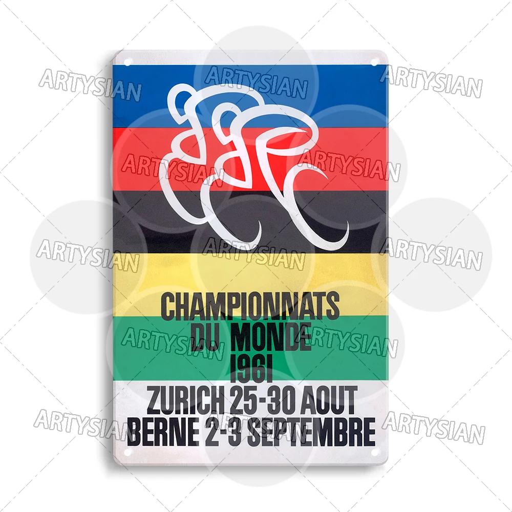 Tour de France Metal Sign Cycle Bicycle Racing Plaque Course de la Paix Championnat du monde Tour of Peace Vel’ d’Hiv Alcyon