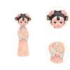 Girl Resin Statue Miniature Figurine Gift Doll Toy Folk Dress Decoraitve Sculpture Traditional