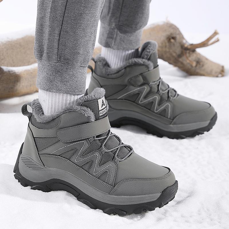 Winter Snow Boots Women High-top Plush Outdoor Warmth Casual Men Shoes Shock-absorbing Anti-slip Comfortable Hiking Shoes Men