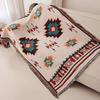 Azteken-Decke Übergroße Boho-Kuscheldecke mit Fransen Südwestliche Geometrische Wandteppich Vintage Gewebte Kuscheldecken Doppel-S